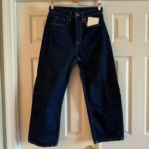 NWT B SIDES Lasso Jeans in Indigo, Size 27, 100% cotton, button fly, made in USA